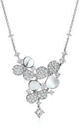 Колье Tiffany Paper Flowers Diamond Cluster Drop Necklace 61624791
