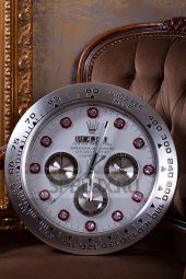 Настенные часы Rolex Daytona Cosmograph White Dial Crystall Swarovski