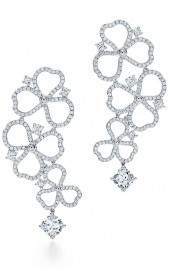 Серьги Tiffany Paper Flowers Diamond Open Flower Drop Earrings 62023708