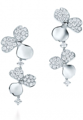 Серьги Tiffany Paper Flowers Diamond Cluster Drop Earrings 61624848