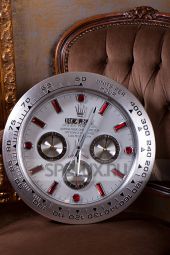 Настенные часы Rolex Daytona Cosmograph Steel White Dial Crystall Swarovski
