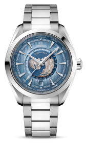 Omega Seamaster Aqua Terra 150M Co-Axial Master Chronometer GMT World Timer Summer Blue 41 mm 220.10.43.22.03.002