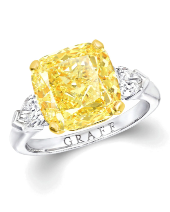 Кольцо для помолвки Graff Promise Cushion Cut Yellow Diamond Engagement Ring YCP01