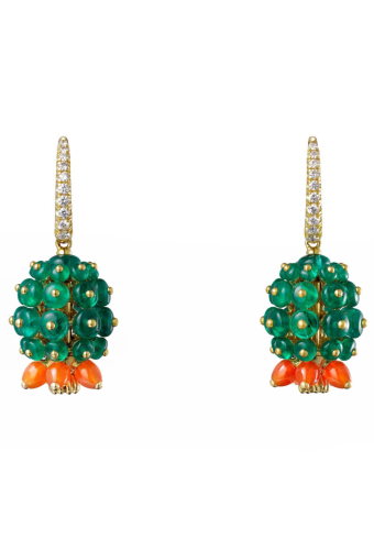 Серьги Cartier Cactus de Cartier Emerald Beads Diamonds CRH8000238