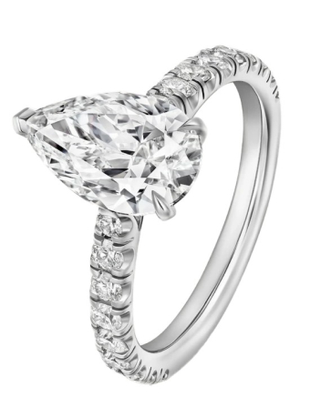 Кольцо для помолвки Cartier 1895 Solitaire Pear-Cut Diamond Paved N4801152