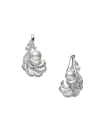 Серьги Mikimoto Feather Pierced Earrings PE-1730PU