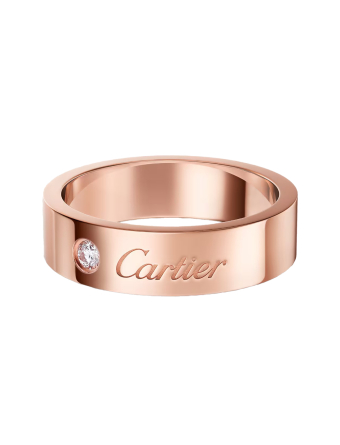 Кольцо Cartier C de Cartier Wedding Ring, 5 mm Width, 1 Diamond B4243700