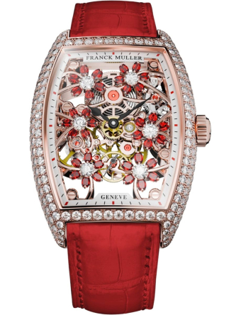 Franck Muller Cintree Curvex Cut Flower 31 x 43 mm 2850 S6 SQT CURVEX CUT FLOWER SA D 5N RED