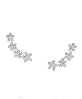 Серьги Graff Wild Flower Petite Pavé Diamond Ear Climbers RGE1896