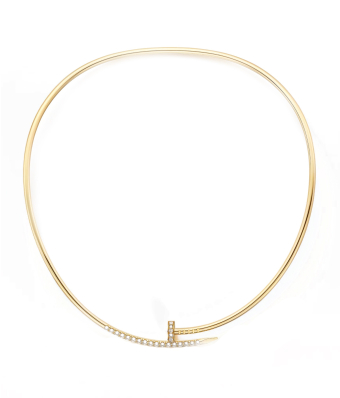 Колье Cartier Juste un Clou Torque Necklace Small Model Reverse-set Diamonds N7424574