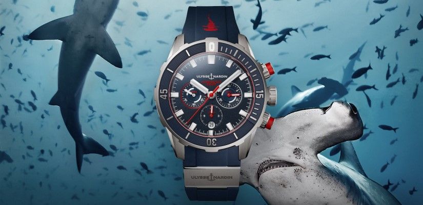 Новый хронограф для дайверов Diver Chronograph Hammerhead Shark от Ulysse Nardin 
