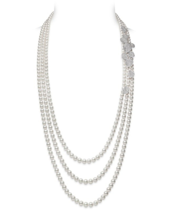 Колье Mikimoto Les Petales Place Vendome Pearl Necklace WG-1598GZ