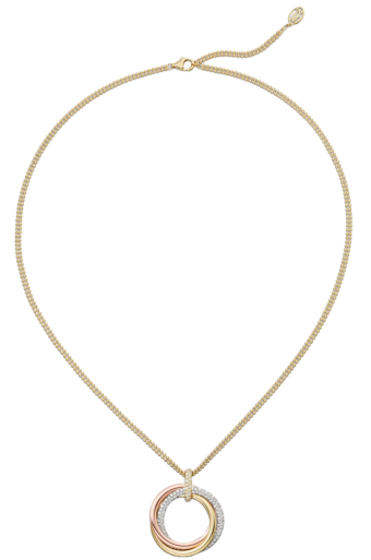 Подвеска Cartier Trinity Pendant Semi-Paved Large B7225003