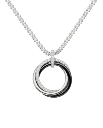 Подвеска Cartier Trinity Diamonds Ceramic Pendant B7224810