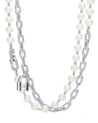 Колье Tiffany HardWear Pearl Lock Necklace 64047868