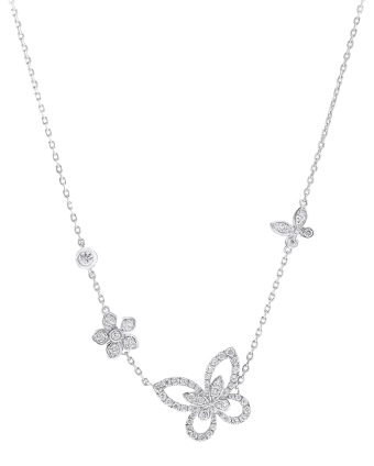 Подвеска Graff Butterfly Silhouette & Flower Diamond Pendant RGP906