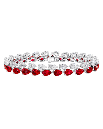 Браслет Graff Classic Graff Pear Shape Ruby and Diamond Bracelet RGB340