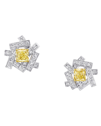Серьги Graff Threads Yellow and White Diamond Stud Earrings RGE1649