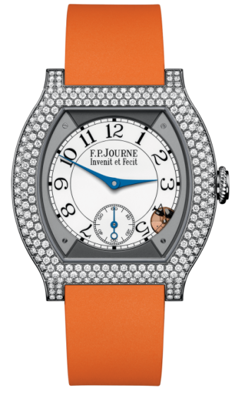 F.P. Journe Elegante 40 mm Titanium 12 Rows of Diamonds Orange