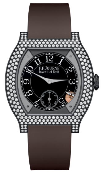 F.P. Journe Elegante 40 mm Titalyt® 12 Rows of Diamonds Chocolate