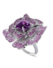 Кольцо Tiffany & Co. Flower Pink Sapphire and Diamond Ring
