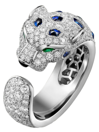 Кольцо Cartier Panthere de Cartier Ring Half-Paved Medium N4805000