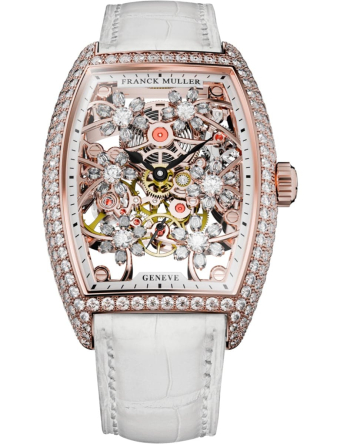 Franck Muller Cintree Curvex Cut Flower 31 x 43 mm 2850 S6 SQT CURVEX CUT FLOWER D 5N WHITE