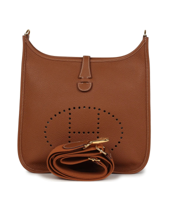 Сумка Hermes Evelyne III PM Gold Clemence Gold Hardware