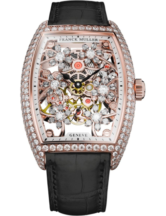Franck Muller Cintree Curvex Cut Flower 31 x 43 mm 2850 S6 SQT CURVEX CUT FLOWER D 5N BLACK
