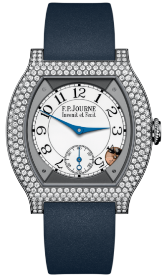 F.P. Journe Elegante 40 mm Titanium 12 Rows of Diamonds Midnight Blue