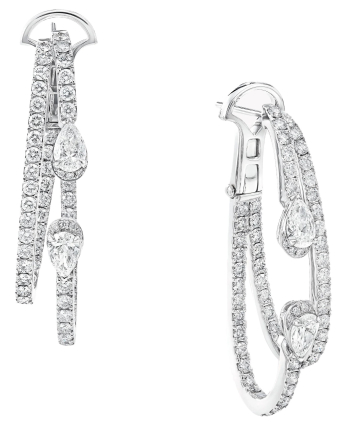 Серьги Graff Duet Diamond Double Hoop Earrings RGE1567