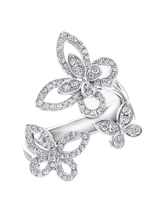 Кольцо Graff Triple Butterfly Silhouette Diamond Ring RGR790