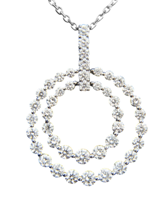 Авторское изделие. Подвеска No Name из белого золота с бриллиантами