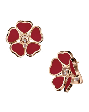 Серьги-клипсы Chopard Happy Hearts Flowers Earclips 84A085-5811