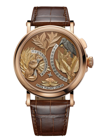 Patek Philippe Complications Hour and Minute On Demand Automaton "The Crow and the Fox" 43 mm 5249R-001