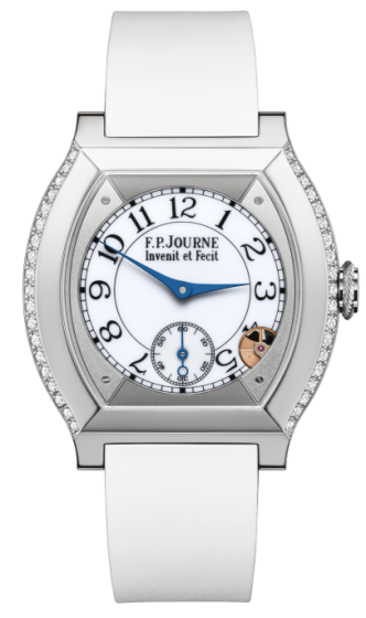 F.P. Journe Elegante 40 mm Titanium 2 Rows of Diamonds White
