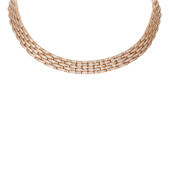 Колье Cartier Maillon Panthere Five Rows Paved CRN7408600