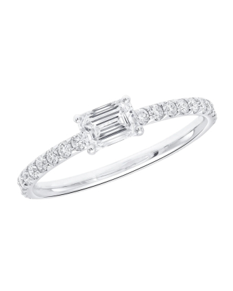 Кольцо Graff Foufou Horizontal Emerald Cut Diamond Ring RGR1120