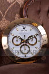 Настенные часы Rolex Daytona Cosmograph Gold White Dial