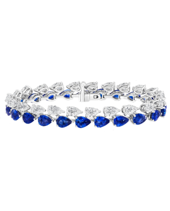 Браслет Graff Classic Graff Pear Shape Sapphire and Diamond Bracelet RGB294