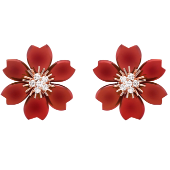 Серьги Van Cleef & Arpels Rose de Noel Small VCARO9B500