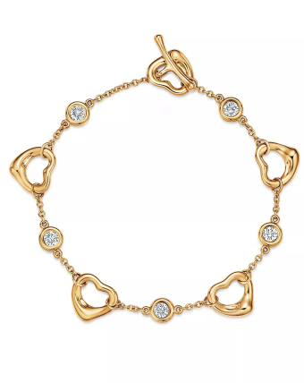 Браслет Tiffany Elsa Peretti™ Open Heart Diamonds by the Yard Bracelet 75225512