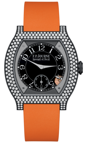 F.P. Journe Elegante 40 mm Titalyt® 12 Rows of Diamonds Orange