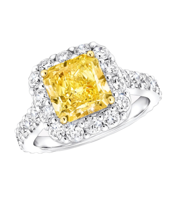 Кольцо для помолвки Graff Icon Radiant Cut Yellow and White Diamond Engagement Ring RGR734