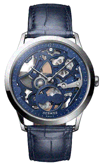Hermes Slim d’Hermès Squelette Lune Blue 39.5 mm 408379WW00