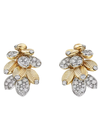 Серьги Cartier Grain de Cafe Semi-Paved CRH8001181