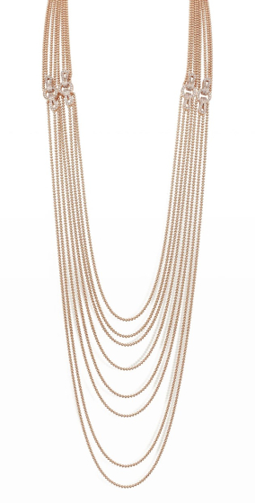 Колье Cartier Agrafe Long Semi-Paved H7000865