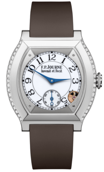 F.P. Journe Elegante 40 mm Titanium 2 Rows of Diamonds Chocolate