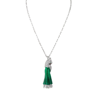 Колье Cartier Faune et Flore de Cartier Emerald Beads Paved CRH3000008