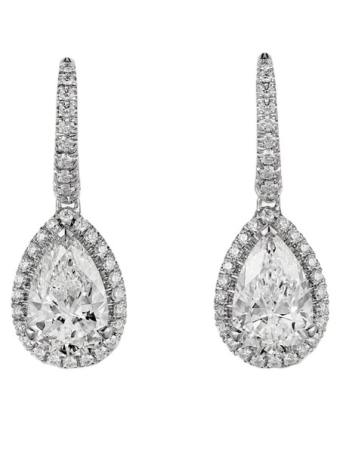 Серьги Cartier Destinée Sleeper Earrings 2 Pear-Cut Diamonds Paved N8515112